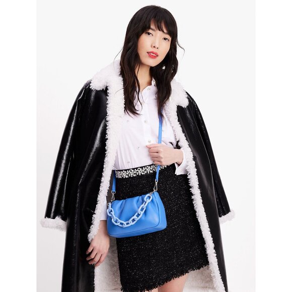 NWT Kate Spade Fluorite Blue Souffle Crossbody bag